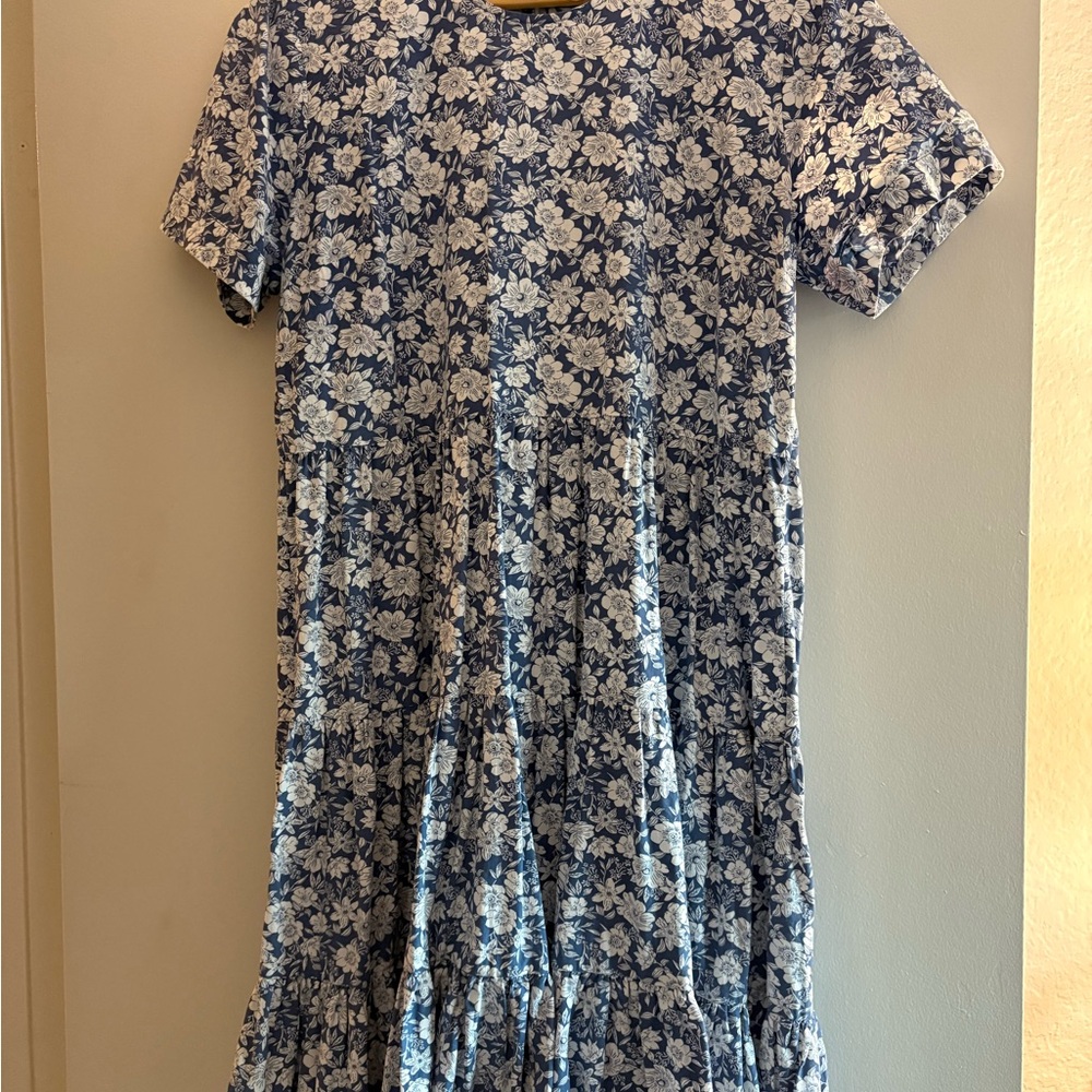 Blue Floral Dress DOWNEAST
